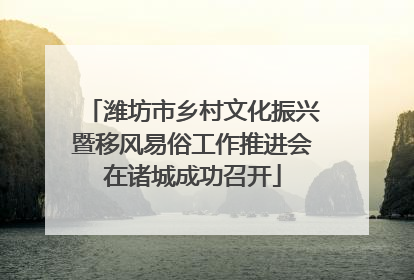 潍坊市乡村文化振兴暨移风易俗工作推进会在诸城成功召开